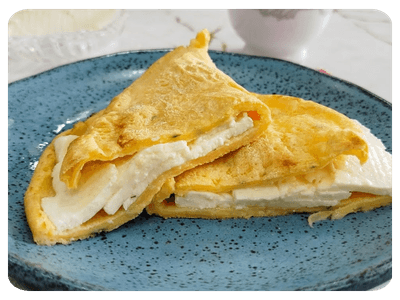 Omelete Recheado com Queijo
